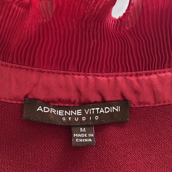 Deep Red Ruffle blouse - Picture 5 of 7